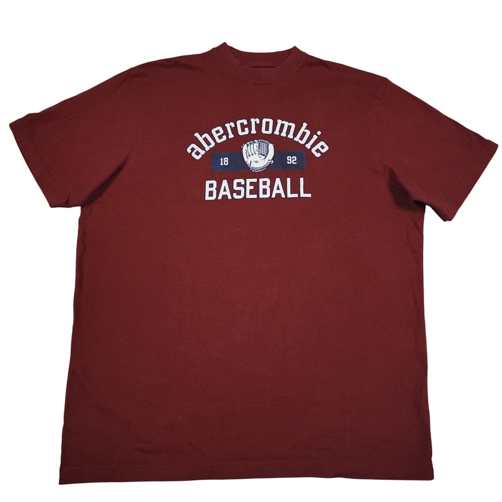 Vintage Abercrombie Baseball T Shirt Mens XL Red 1892 Graphic Y2K A&F